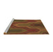 Sideview of Machine Washable Transitional Saffron Red Rug, wshpat333brn