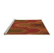 Sideview of Machine Washable Transitional Mahogany Brown Rug, wshpat333org