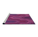 Sideview of Machine Washable Transitional Magenta Pink Rug, wshpat333pur