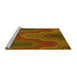 Sideview of Machine Washable Transitional Tomato Red Rug, wshpat333yw