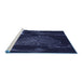 Sideview of Machine Washable Transitional Periwinkle Purple Rug, wshpat3330blu