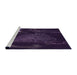 Sideview of Machine Washable Transitional Lilac Purple Rug, wshpat3330pur