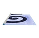 Sideview of Machine Washable Transitional Blue Rug, wshpat3331blu