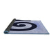 Thickness of Patterned Blue Rug, pat3331blu