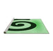 Sideview of Machine Washable Transitional Light Green Rug, wshpat3331grn