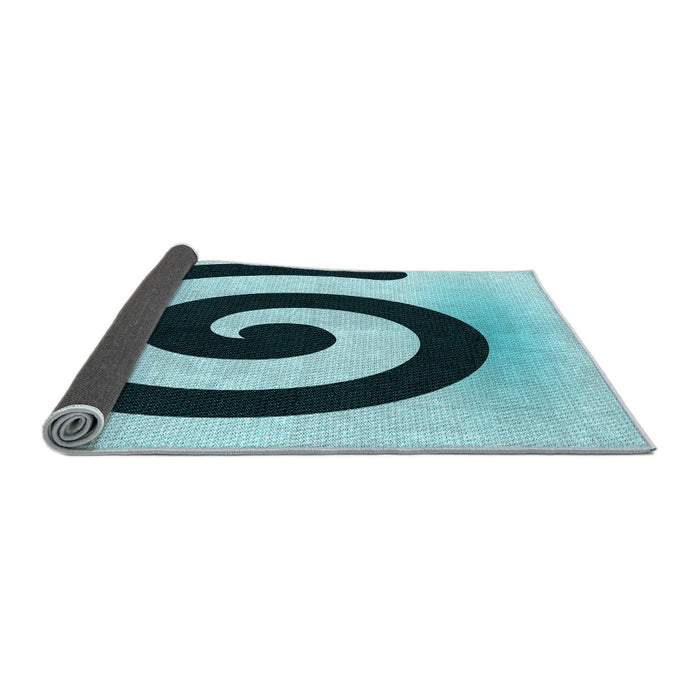 Thickness of Patterned Blue Rug, pat3331lblu