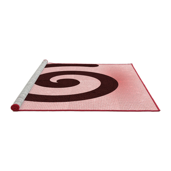 Sideview of Machine Washable Transitional Pink Rug, wshpat3331rd