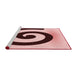 Sideview of Machine Washable Transitional Pink Rug, wshpat3331rd