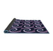 Thickness of Patterned Medium Purple Rug, pat3332blu