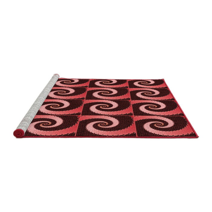 Sideview of Machine Washable Transitional Red Rug, wshpat3332rd