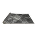 Thickness of Patterned Dark Gray Black Rug, pat3333gry