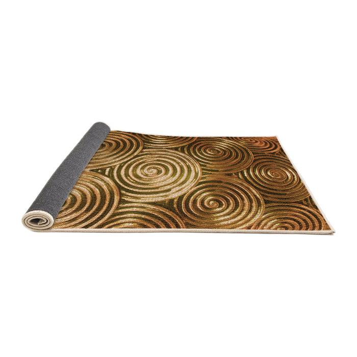 Thickness of Patterned Red Brown Rug, pat3333org