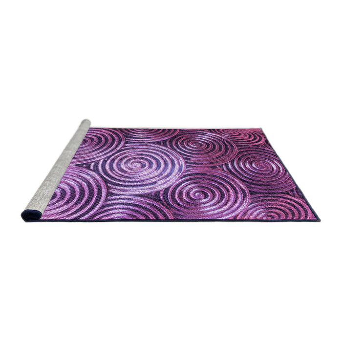 Sideview of Machine Washable Transitional Purple Rug, wshpat3333pur