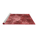 Sideview of Machine Washable Transitional Red Rug, wshpat3333rd