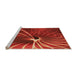 Sideview of Machine Washable Transitional Red Rug, wshpat3334org