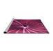 Sideview of Machine Washable Transitional Magenta Pink Rug, wshpat3334pur