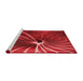 Sideview of Machine Washable Transitional Red Rug, wshpat3334rd