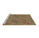 Sideview of Machine Washable Transitional Caramel Brown Rug, wshpat3335brn