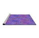 Sideview of Machine Washable Transitional Blue Violet Purple Rug, wshpat3335pur