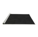 Sideview of Machine Washable Transitional Black Rug, wshpat3336gry