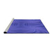 Sideview of Machine Washable Transitional Light Slate Blue Rug, wshpat3337pur