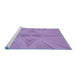 Sideview of Machine Washable Transitional Bright Lilac Purple Rug, wshpat3338blu