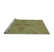 Sideview of Machine Washable Transitional Salad Green Rug, wshpat3338lblu