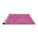 Sideview of Machine Washable Transitional Deep Pink Rug, wshpat3338pur