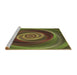 Sideview of Machine Washable Transitional Dark Yellow Green Rug, wshpat3339brn