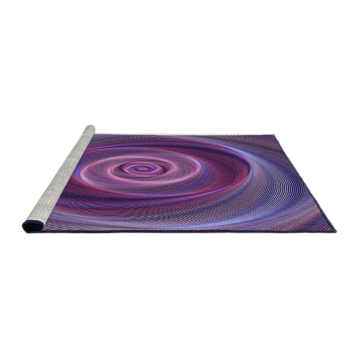 Sideview of Machine Washable Transitional Purple Rug, wshpat3339pur