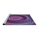 Sideview of Machine Washable Transitional Purple Rug, wshpat3339pur