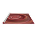 Sideview of Machine Washable Transitional Cranberry Red Rug, wshpat3339rd