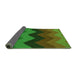 Thickness of Patterned Army Green Rug, pat334grn