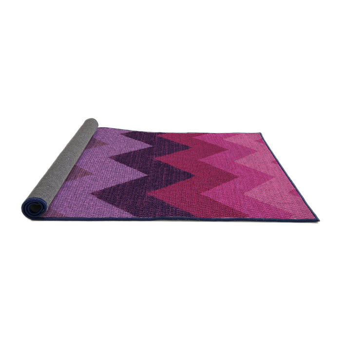 Thickness of Patterned Burnt Pink Rug, pat334pur