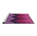 Sideview of Machine Washable Transitional Burnt Pink Rug, wshpat334pur