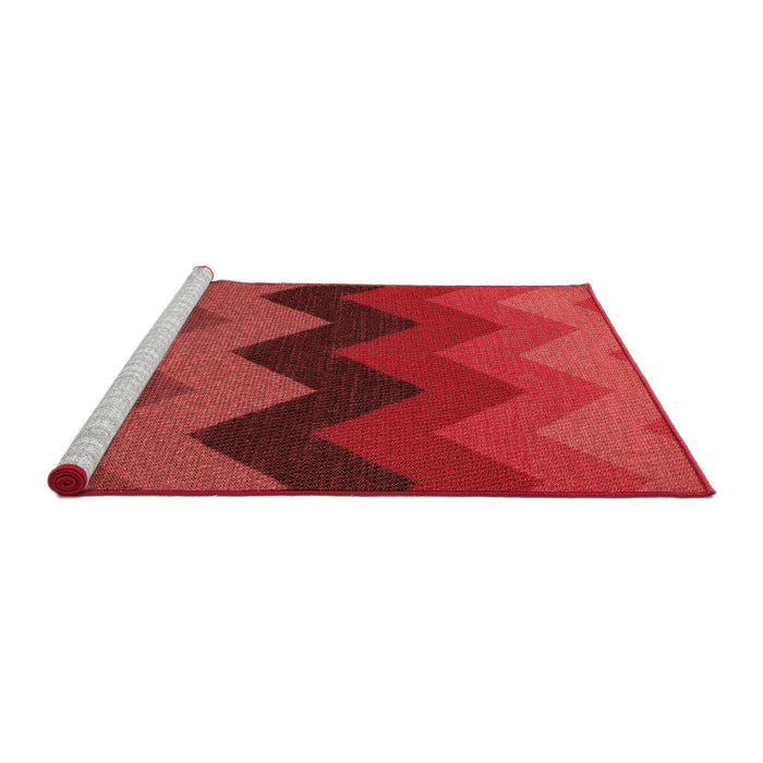 Sideview of Machine Washable Transitional Red Rug, wshpat334rd