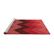 Sideview of Machine Washable Transitional Red Rug, wshpat334rd