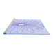 Sideview of Machine Washable Transitional Lavender Blue Rug, wshpat3340blu