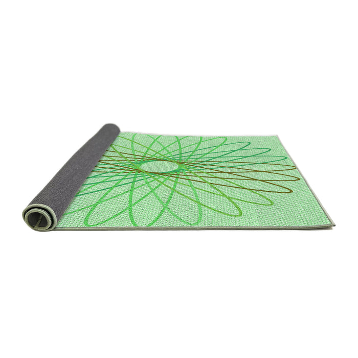 Thickness of Patterned Light Green Rug, pat3340grn