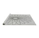 Sideview of Machine Washable Transitional Platinum Gray Rug, wshpat3340gry