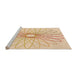 Sideview of Machine Washable Transitional Orange Rug, wshpat3340org