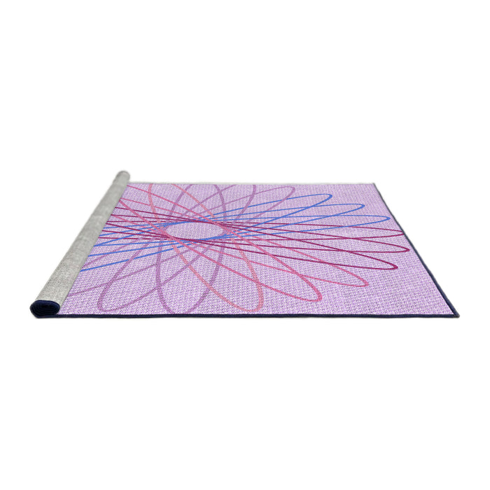 Sideview of Machine Washable Transitional Purple Rug, wshpat3340pur