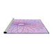 Sideview of Machine Washable Transitional Purple Rug, wshpat3340pur