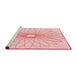 Sideview of Machine Washable Transitional Light Rose Pink Rug, wshpat3340rd