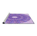 Sideview of Machine Washable Transitional Pale Lilac Purple Rug, wshpat3341pur