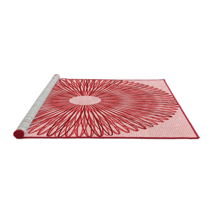 Sideview of Machine Washable Transitional Red Rug, wshpat3341rd