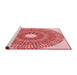 Sideview of Machine Washable Transitional Red Rug, wshpat3341rd