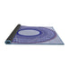 Thickness of Patterned Blue Rug, pat3342blu