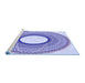 Sideview of Machine Washable Transitional Blue Rug, wshpat3342blu