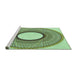 Sideview of Machine Washable Transitional Fern Green Rug, wshpat3342grn